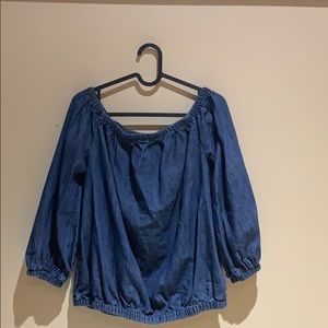 Jean Off the Shoulder shirt